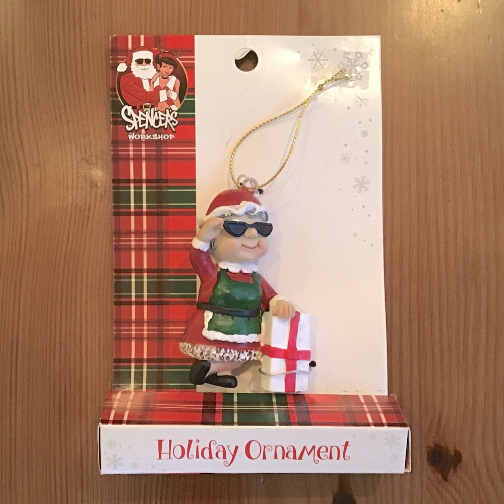 Spencer's Gifts Fun Mrs. Claus Christmas Ornament